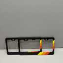 License Plate for Tri-Color 3 Color Yellow Orange Red Premium Black Steel License Plate Holder Compatible All Vehicle License Plate for Toyota Tacom,for 4Runer Tundr Rav car Accessories