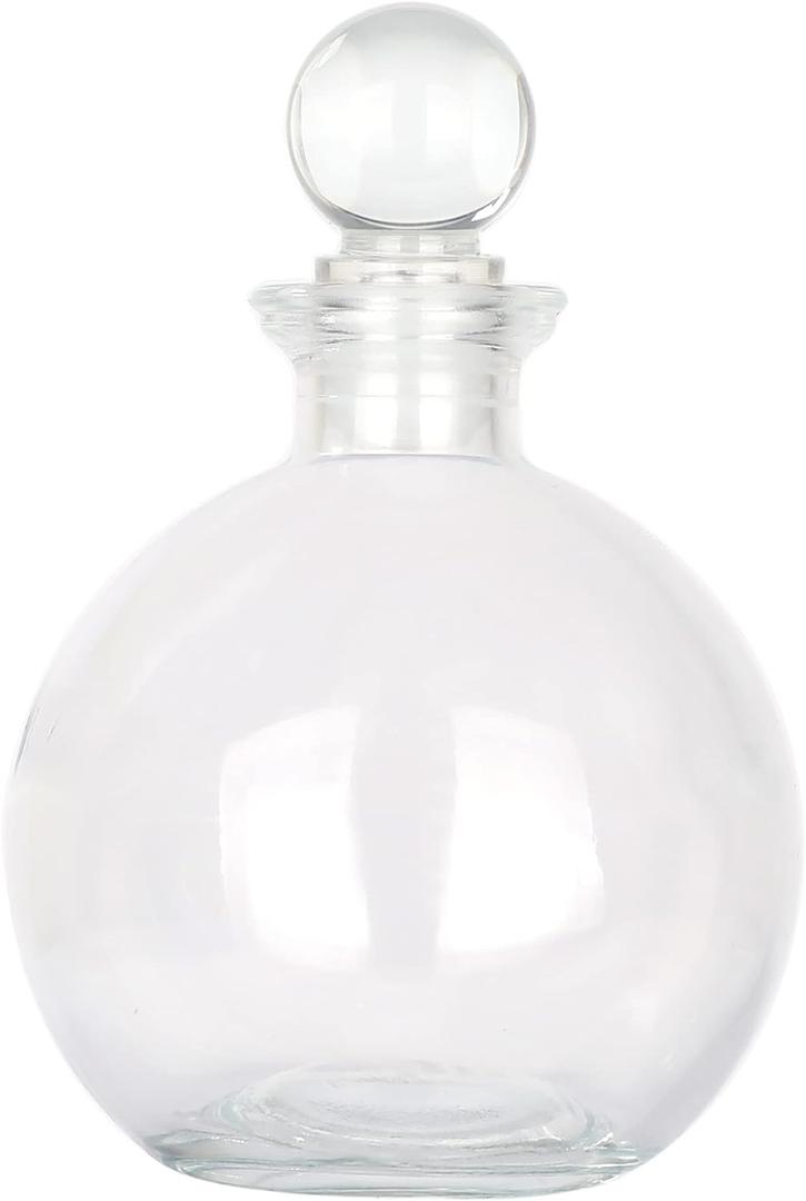 Magic Season Decorative Glass Bottle - 9 fl oz. Potion Bottle (1 Set w/Glass Stopper)