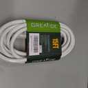 15 Ft Outdoor Extension Cord - 12/3 SJTW Heavy Duty White Extension Cable with 3 Prong Grounded Plug - Power Cord for Lawn, Garden, Appliances