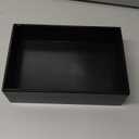 Black Bamboo Drawer Organizer - Silverware&Utensil Holder Organizer for Kitchen Drawers, Multi-Use Drawer Dividers Boxes for Bathroom CounterCabinet, Garage, Office Desk, Makeup, Jewelry (9"6"2.5")