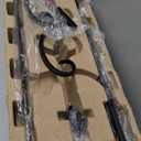 VILLAGE LIGHTING COMPANY [Front Door Garland Hanger] - Adjustable to Different Door Widths | Heavy-Duty Cast Iron | Decorative Christmas Decor | No Nails, Screws, or Damage (51-81 in., Brown)