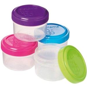 Sistema Lot+de+4+Boxes+food+%C3% A0+condiments+with+lid+dressing+To+Go+35cl+%28Coloris+assorted%29