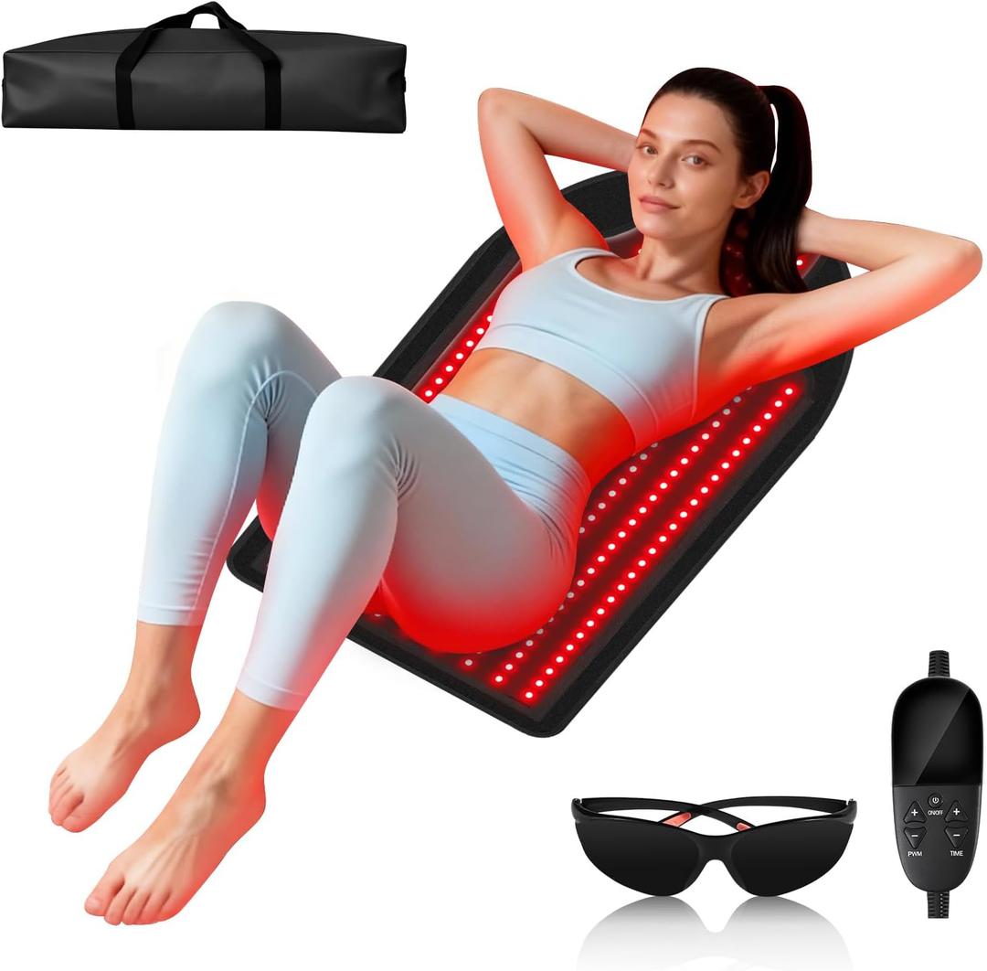 Red Light Therapy Mat, 330 LEDs, 660nm 850nm Infrared Pad for Body Care