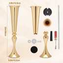 10PCS 22'' Tall Gold Vases Centerpiece,Holiday Celebration Table Decoration