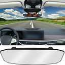 NTNEV 12''x3.5'' Large Rear View Mirror, Anti Glare Panoramic Wide Angle Rearview Mirror, Universal Interior Clip On Rear View Mirror for Car SUV Trucks