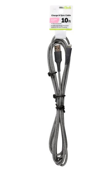 Charge & Sync Cable 10Ft For Apple Lightning