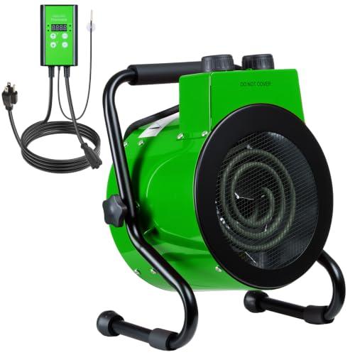 Aarcinhke Greenhouse Heater with Digital Thermostat, 1500W Grow Tent Heater