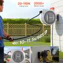 VEVOR Retractable Garden Hose Reel, 1/2 in x 100 ft, Wall Mounted Hose Reel with 9-Function Sprayer Nozzle and 180° Swivel Bracket, Any Length Lock, Automatic Slow Rewind System, for Garden Watering