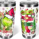 20 oz Christmas Tumbler with Straw, Stainless Steel Tumbler for Christmas Gift Coffee Cup Travel Cup