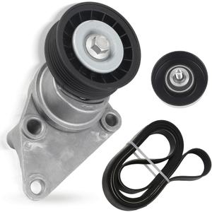 Dasbecan 90K-38158C Serpentine Belt Drive Tensioner Pulley Component Kit Compatible with Chevy Silverado Avalanche Suburban Express Tahoe GMC Savana Sierra Yukon Cadillac Escalade 2003-2007