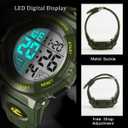 Mens Digital Watch Sports Military Watches Waterproof Outdoor Chronograph Wrist Watches for Men with LED Back Ligh/Alarm/Date