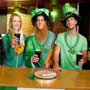100 200 Pack St. Patricks' Day Beads Necklaces Bulk, Shamrock Necklaces Green Beaded Necklaces For Irish St. Patricks Party Decorations