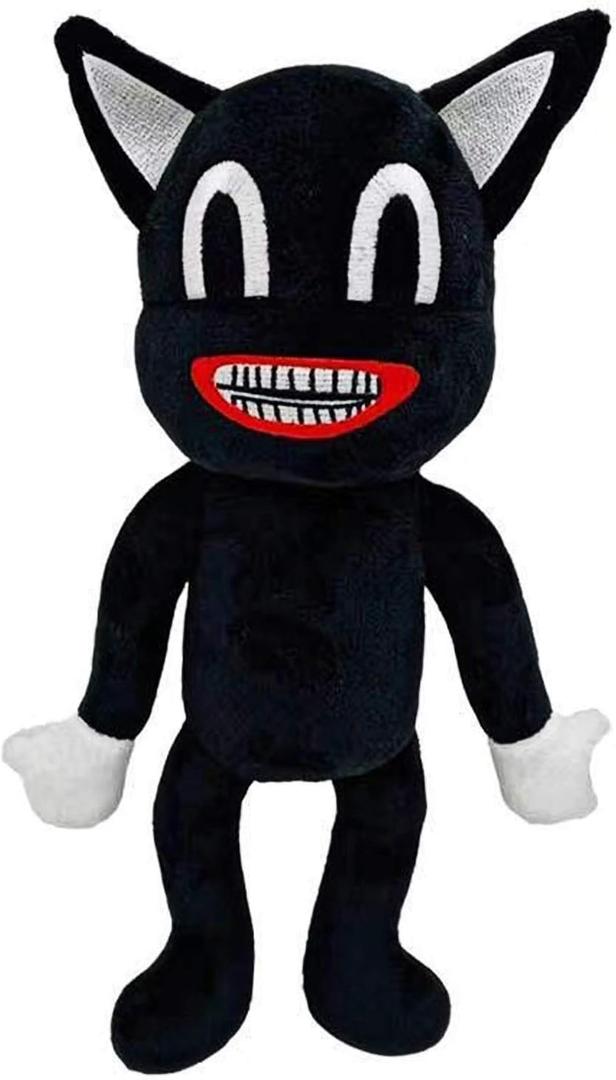 Toys 2 Pack (Sonic The Hedgehog,  Cartoon Black Cat Plush Stuffed Toy)
