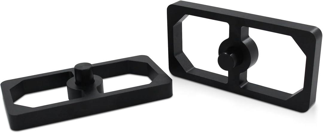 0.5 Inch Universal Billet Aluminum Leaf Spring Lowering Block Kit for Ride Height Adjustment 2 Pack Black