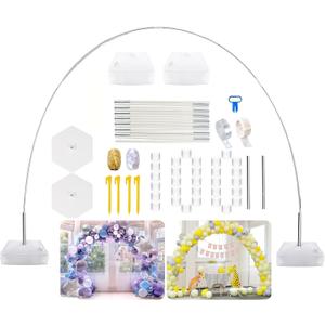 LANGXUN 20ft Balloon Arch Kit, Balloon Arch Stand For Birthday Party Wedding Graduation Decorations, Baby Shower Garden Arbors Photo Backdrop Party Supplies, 9ft-H x 10ft-L