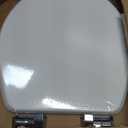 Mayfair Bennett Toilet Seat with Chrome Hinges, Slow Close Wood Seat, Secure Metal Hinges, Easy Install, Made in USA, Round, White