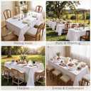 Romanstile Large Rectangle Tablecloth 90 x 132 Inch, Water and Wrinkle Resistant Table Cloth for 8/6 Foot Tables, Washable Polyester Extra Long Table Covers for Dining/Parties/Events/Wedding/Banquet