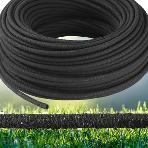 Sasylvia 300 ft 1/4 in Irrigation Tubing Soaker Hose System, Rubber and PE Material, Porous Drip Line for Watering Hydroponics Vegetable Beds, Black
