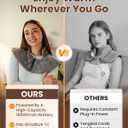 HENNCHEE Heating Pad for Neck and Shoulders and Back Pain Relief, Battery Wireless Heated Wrap Weighted Neck Warmer Grey