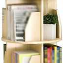 Book Shelf Stand Organizer Simple 360° Rotation in The Living Room Book Rack, Large-Capacity Multi-Layer Landing Bookcase, Student Book Picture Book Display Stand