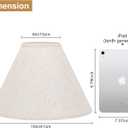 Empire Lamp Shades Set of 2, 6" Top x 16" Bottom x 10.8" High, Large Beige Lamp Shades for Table Lamps Floor Lamps, Natural Linen Lampshades Replacement, Spider, Harp Holders Included, Easy Assembly