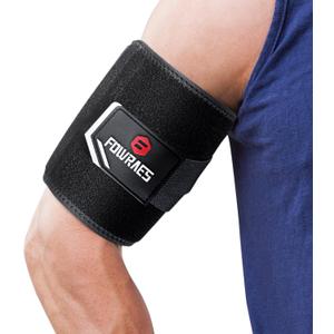 Biceps Tendonitis Support, Triceps Support Strap, Arm Sleeve for Pain Relief, Sports Muscle Strains and Recovery, Arm guard for Men and Women (Black, Large)