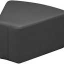 FDP Pro Series Wedge Accent Ottoman (12" Height); Hand Upholstered Commercial Furniture for Hotel Lobby, Office, Restaurant, Home and More; Collaborative and Configurable Seating - Black