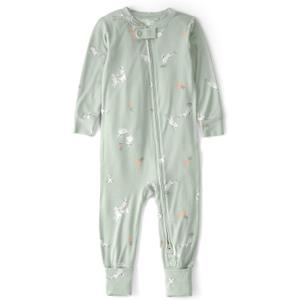 Carter's Baby Girls' Purelysoft 1-piece Pajamas (Green Easter Bunny), Size 18 Months