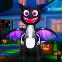 6.8 FT Halloween Inflatables Dragon with LED Lights Outdoor Decorations Blow Up Skeleton Dragon Inflatable Giant Halloween Yard Decoration for Front Lawn Garden Decor