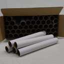 HESESOH 50 Pack Cardboard Tubes for Crafts - 1.57 x 11.81 Inches - White Toilet Paper Empty Rolls Round Thick Tubes Sturdy for Classroom Family Handmade DIY Projects