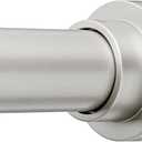Amazon Basics No Drill Adjustable Indoor Outdoor Tension Curtain Rod, 54-90" Length, Nickel