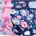 wegreeco Washable Reusable Premium Dog Diapers,Pack of 3,Small Dog Puppy & Doggy Diapers Female,Dog Period Panties Diapers Female in Heat (Large (15"-17" Waist), Flower-2)