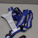 Zacro LED Reflective Vest Running Gear, 5 Lights Colors High Visibility Reflective Running Gear Rechargeable Light Up Running Vest for Walking Running Cycling, Adjustable for Men Women Kids (Blue)