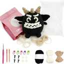 WINDSIUUU Monster Crochet Kit for Beginners Adults Gift Set to Make Gulpie- Easy DIY Starter Set Crochet Animal Knitting Kit, Easy to Learn Craft Monster Gift for Girls Boys with Instructions & Video