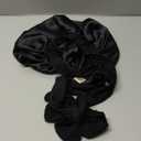 YANIBEST Adjustable Satin Bonnet for Sleeping Women Double Layer Hair Wrap Reduce Friction Prevent Frizz Natural Curly Hair (Large, Black)