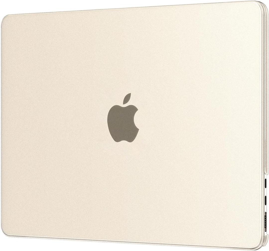 EooCoo Compatible with MacBook Air 13 inch Case M5 2026-2022 M4 M3 M2 A3449 A3240 A3113 A2681, Upgrade Matte, Scratch Resistant, Sturdy Protective Hard Shell for Mac Air 13.6 inch Case, Starlight
