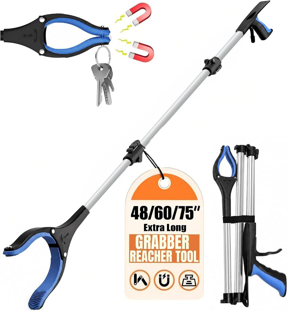75In Extra Long Grabber Reacher Tool, LEGENDONE Senior Foldable Pickup Tool