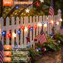 Red White Blue Stars String Lights, 8.5ft Independence Day Decoration Lights with 10 Red White Blue Lights, 4th of July Decoration String Lights Plug In for Patriotic Wedding Patio Garden Party Decor