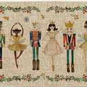 Artoid Mode Watercolor Nutcrackers Merry Christmas Welcome Decorative Doormat, Seasonal Winter Low-Profile Rug Switch Mat for Indoor Outdoor 24x59 Inch (Beige)