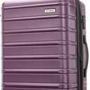 Samsonite Omni 2 Hardside Expandable Luggage with Spinner Wheels, Checked-Medium 24-Inch, Purple