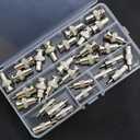 BNC to RCA Adapter Connectors Kit - 30 Pcs Coaxial Cable Connectors Assortment - Male & Female BNC to RCA