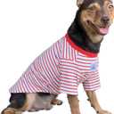 YQYS Pet T-Shirts Thick Striped Cotton Tee Shirt for Small Dogs and Cats Puppy Clothes Apparel Clothing for Teacup Chihuahua Yorkie Poodle Red White Small