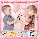 Valentines Day Cards for Kids School - 24 Packs Heart Watercolor Paint Sets with Dessert Food Cards, Valentines Day Gifts for Kids Classroom Prize Exchange, Valentine Art Party Favors for Boys Girls