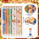 122Pcs Thanksgiving Gifts Set Thanksgiving Party Favors Decoration Pumpkin Exchange Gift with Stamp Pencil Sticker Cup for Autumn Harvest Theme Birthday Gift Prize Supplies