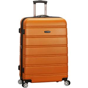 Rockland Melbourne Hardside Expandable Luggage with Spinner Wheels, Orange, Large 28"