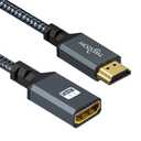 Twozoh HDMI Extension Cable 15FT, HDMI Male to Female HDMI Cord, HDMI 2.0 Cable Adapter Support 4K@60Hz 3D HDR