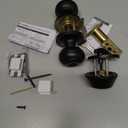 Lanwandeng Matte Black Door Knobs with Lock and Keys, Interior/Exterior Door Knob for Bedroom or Bathroom, Entry Door Lock (1 Pack)