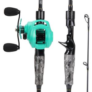 Sougayilang Fishing Rod and Reel Combo, Medium Fishing Pole with Baitcasting Reel Combo, 2-Piece Baitcaster Combo (5'10''/5.9ft-medium)