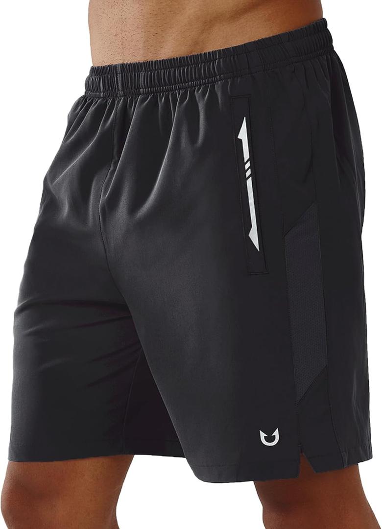 NORTHYARD Men's Running Athletic Shorts 5"/ 7"/ 9" Workout Gym Short Tennis Quick Dry Active Sport Hiking Basketball (Black, XL)