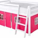 HLS Cabin Tent for Bunk Bed Loft, Pink, Fits Midsleeper bed frames